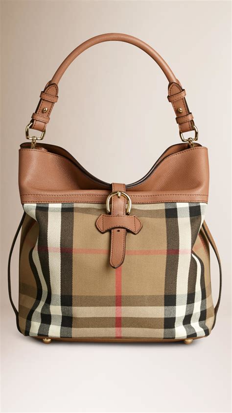 burberry brit check hobo bag|Burberry over the shoulder bags.